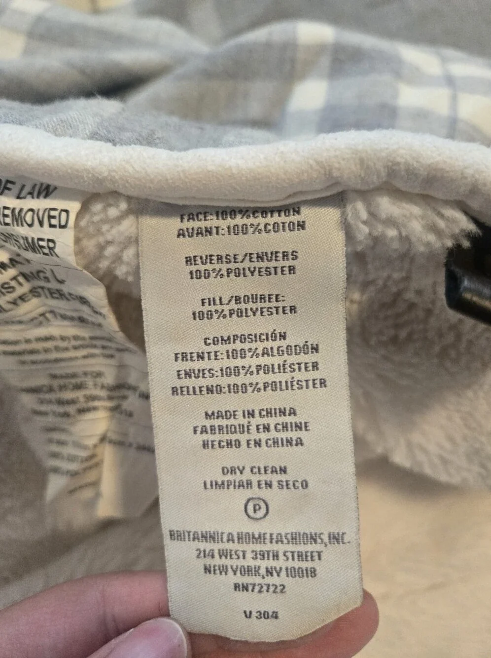 UGG King Plaid Sherpa/Faux Fur Comforter Set – Gray & White